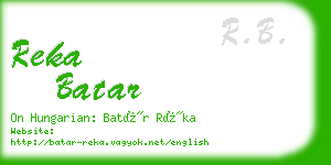 reka batar business card